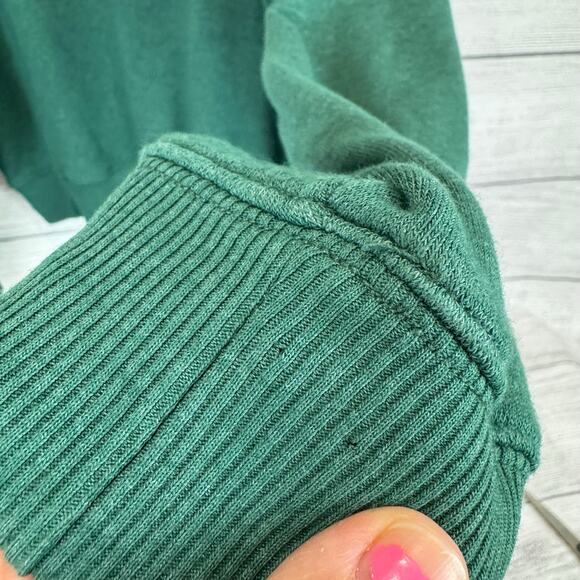 American Eagle Women's Green Henley Sherpa Collar Sweatshirt Size Medium - Picture 4 of 9